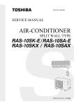 Toshiba RAS-10SA-E Air Conditioner User Manual