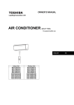 Toshiba RAS-07PKVP-E Air Conditioner User Manual