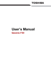 Toshiba Qosmio F30 Laptop User Manual