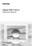 Toshiba PDR-T20 Digital Camera User Manual