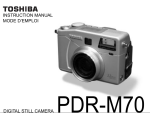 Toshiba PDR-M70 Digital Camera User Manual