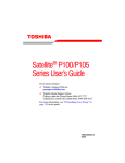 Toshiba P105 Laptop User Manual