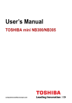 Toshiba NB305 Laptop User Manual
