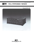 Toshiba MX-104 Music Mixer User Manual