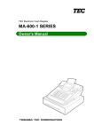 Toshiba MA-600-1 Cash Register User Manual