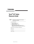Toshiba M7 Series Laptop User Manual