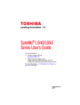 Toshiba L640 Laptop User Manual