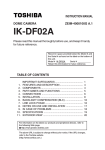 Toshiba IK-DF02A Security Camera User Manual