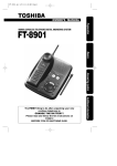 Toshiba FT-8901 Answering Machine User Manual