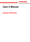 Toshiba F50 Laptop User Manual