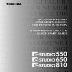 Toshiba e-STUDIO500P Printer User Manual