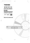 Toshiba D-R3 Camcorder User Manual