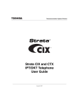 Toshiba CIX Telephone User Manual