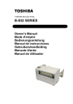 Toshiba B-852 Printer User Manual