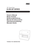 Toshiba B-450-QP SERIES Printer User Manual