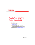 Toshiba A215-S7422-NOOS Laptop User Manual