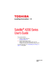 Toshiba A200 Series Laptop User Manual