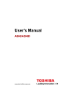 Toshiba A15 Laptop User Manual