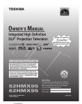 Toshiba 52HMX95 Projection Television User Manual