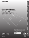 Toshiba 50H13 Flat Panel Television User Manual