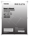 Toshiba 40RF350U Flat Panel Television User Manual
