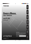 Toshiba 27AF53 CRT Television User Manual