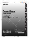 Toshiba 26HF84 CRT Television User Manual