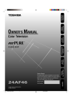 Toshiba 24AF46 CRT Television User Manual