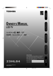 Toshiba 23HL84 Flat Panel Television User Manual