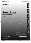 Toshiba 20AF44 CRT Television User Manual