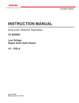 Toshiba 18 - 1250 A Remote Starter User Manual