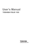 Toshiba 100 Laptop User Manual