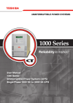 Toshiba 1000 Power Supply User Manual