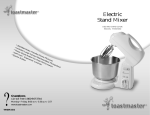 Toastmaster TMSM350 Mixer User Manual