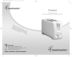 Toastmaster B604ABCAN Toaster User Manual