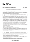 TOA Electronics WD-4800 Stereo System User Manual
