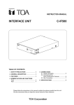 TOA Electronics C-IF500 Network Card User Manual