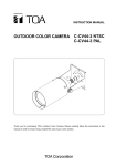 TOA Electronics C-CV44-3 NTSC Security Camera User Manual