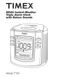 Timex T150 Clock User Manual