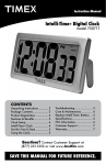 Timex 75071T Clock User Manual