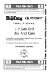 Thermos The Big Easy Quickset Traditional LP Gas Grill Gas Grill User Manual