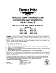 Thermo Products MHA1-125N Furnace User Manual