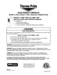 Thermo Products CMA1-50N Burner User Manual