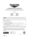 Thermo Products CBD1-100N Furnace User Manual