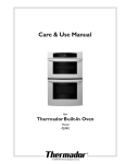 Thermador CJ302 Oven User Manual