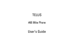 TELUS I465 Cell Phone User Manual