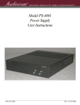 Telex PS-4001 Power Supply User Manual