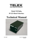 Telex NI-223 Plus Network Card User Manual