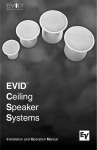 Telex EVID Ceiling Speaker Systems Speaker User Manual