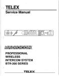 Telex BTR-200 Series Network Card User Manual